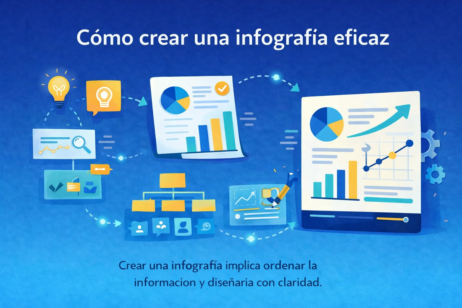 Proceso visual para crear una infografía eficaz